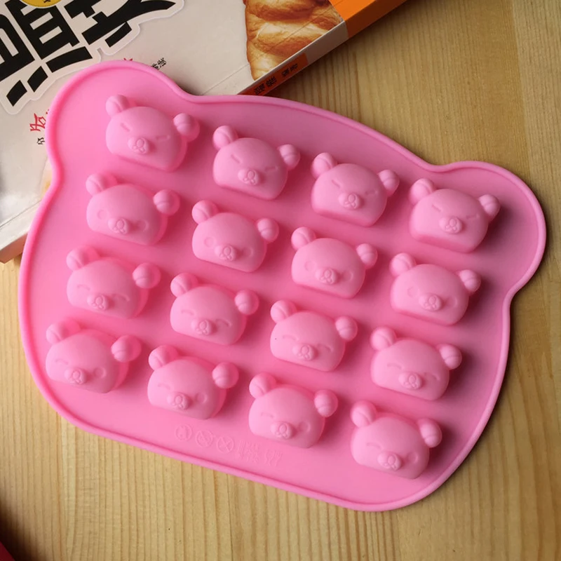 1PCS 16 Cute Koala Bear Silicone Molds Cake Decorating Tools Jelly Mousse Candy Cookie Handmade Soap Mold Silicone Cake Wax Mold