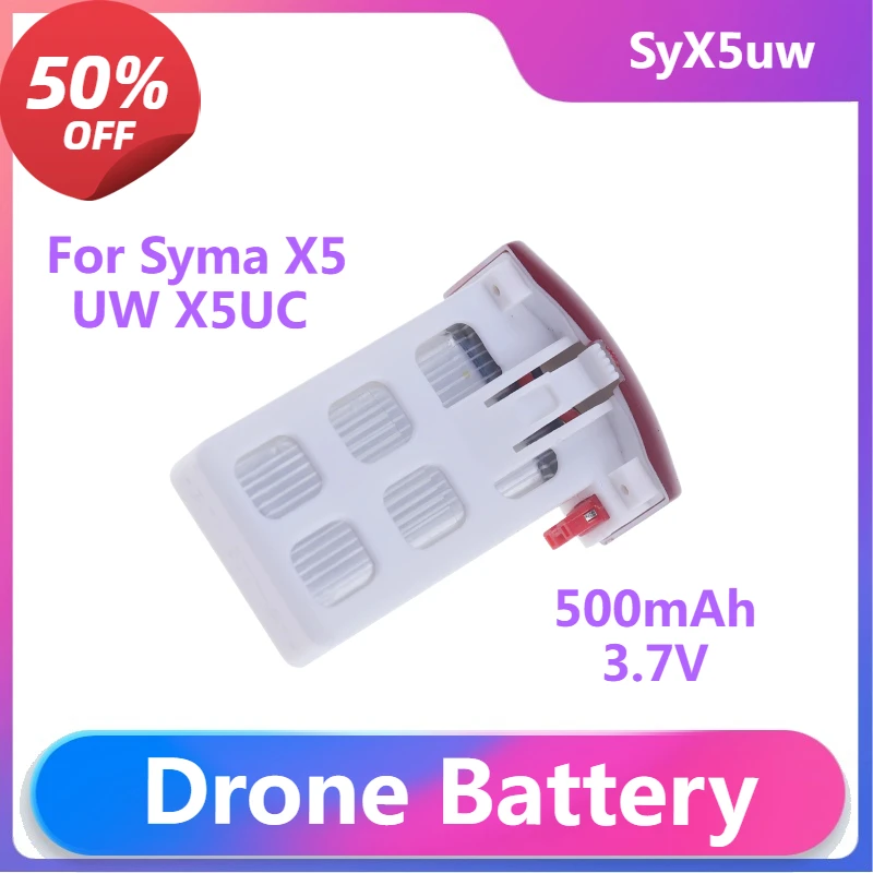 

Drone Battery for Syma X5UW X5UC Remote Control Aircraft Accessories Helicopters Quadcopter Lithium Battery 3.7V 500mAh