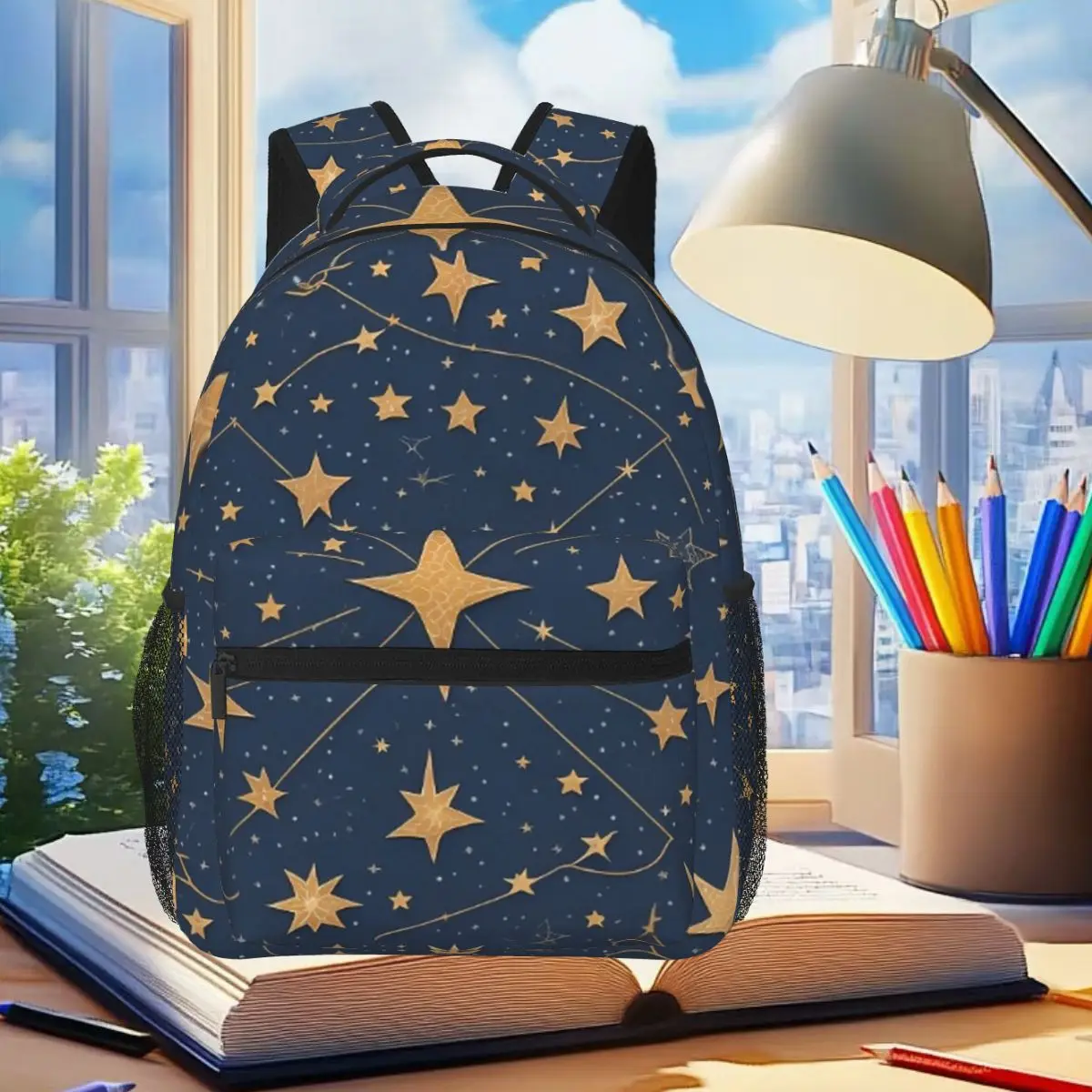 

Constellation Student Backpack School Bag Hiking Travel Daypack for Men Women Fashion Bookbag Shoulder Bags