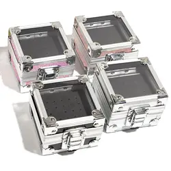 25 Holes Nail Drill Bits Stand Holder Case Empty Storage Box Milling Cutter Display Container Accessories Acrylic Cover