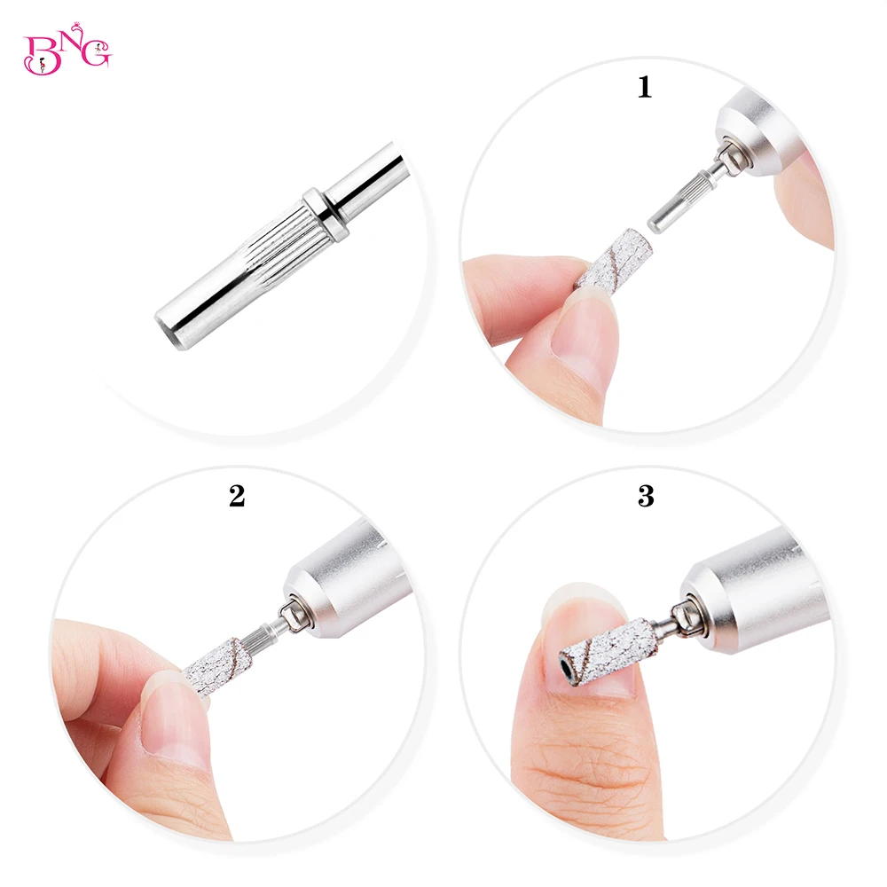 Broca de uñas con Lima electrónica, mandril pequeño de 3mm para bandas de lijado, herramientas de manicura, accesorios para uñas