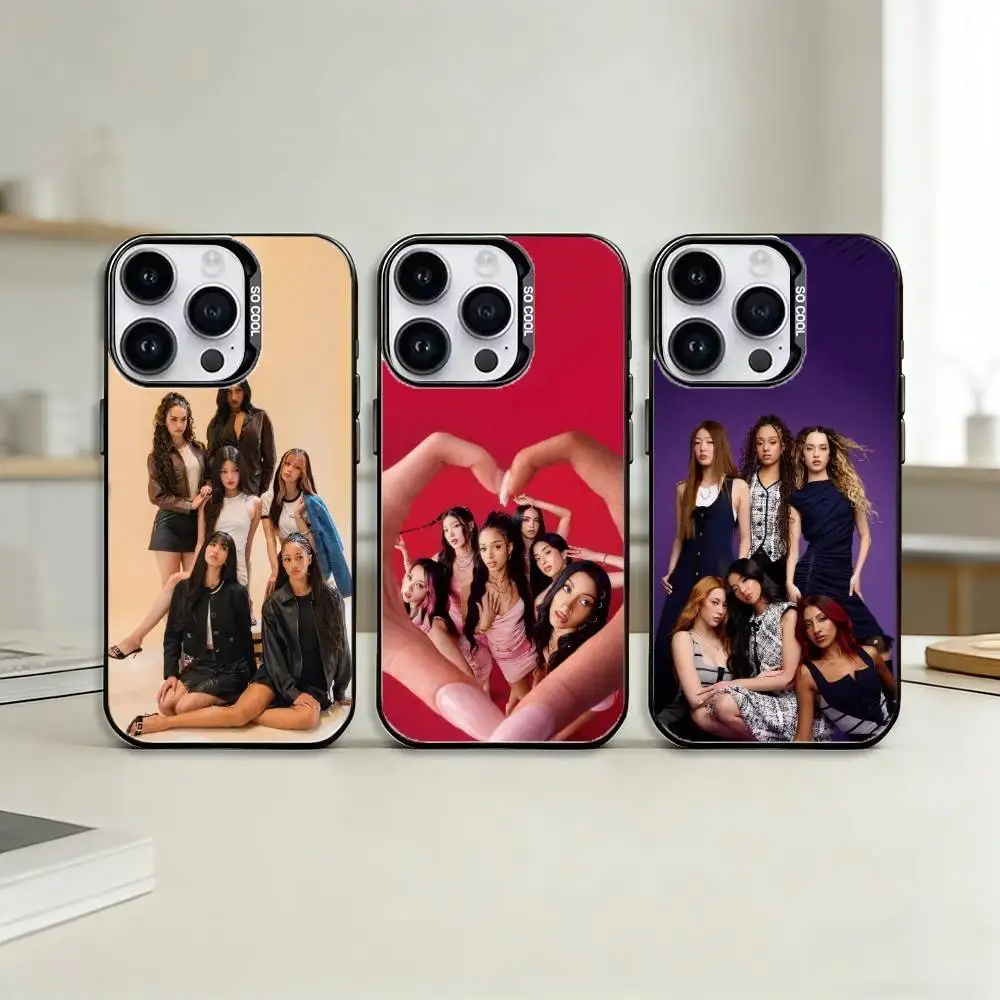 

katseye music group Phone Case Color Silver Shell For IPhone 17 16 15 14 13 12 11 Pro Max Plus