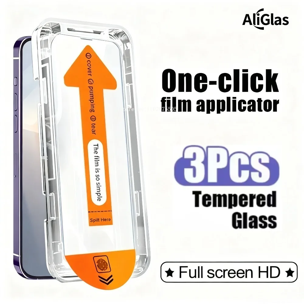 3Pcs HD 9H One Click Tempered Glass Film For Realme 15 14 14T 14X Screen Protector For OPPO Realme 15 Pro 15 Lite 15T 15X Film