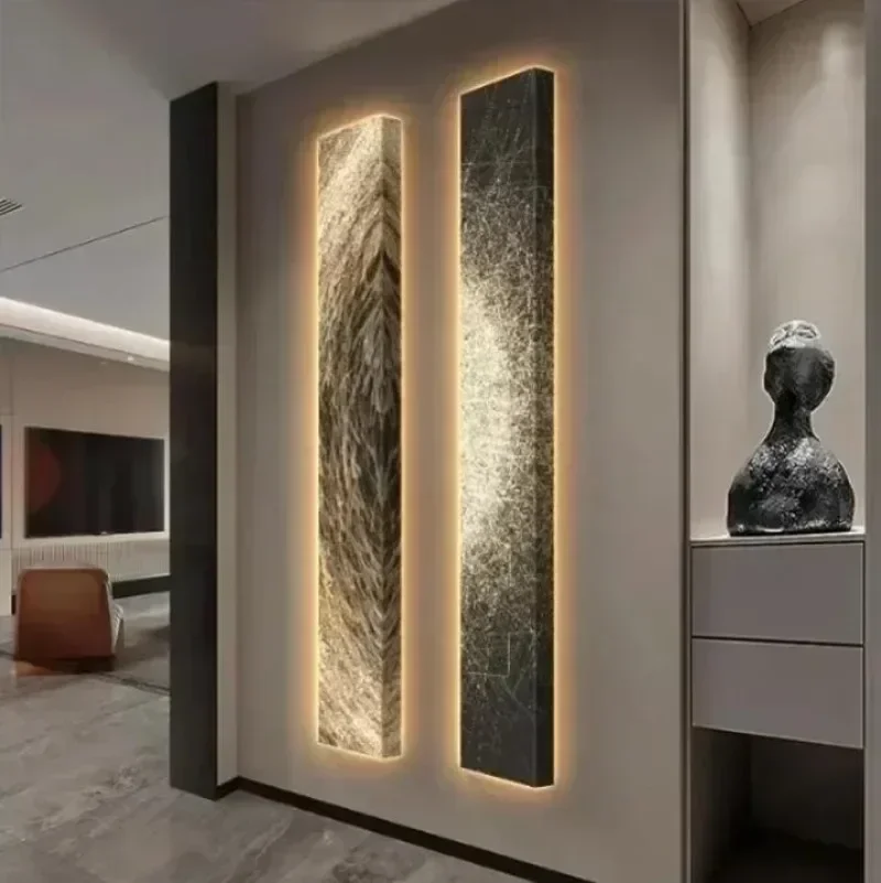 Liga de alumínio LED Luminous Wall Lamp, Night Light, Decoração moderna, Pintura de luxo, Sala, Corredor, Home Decor