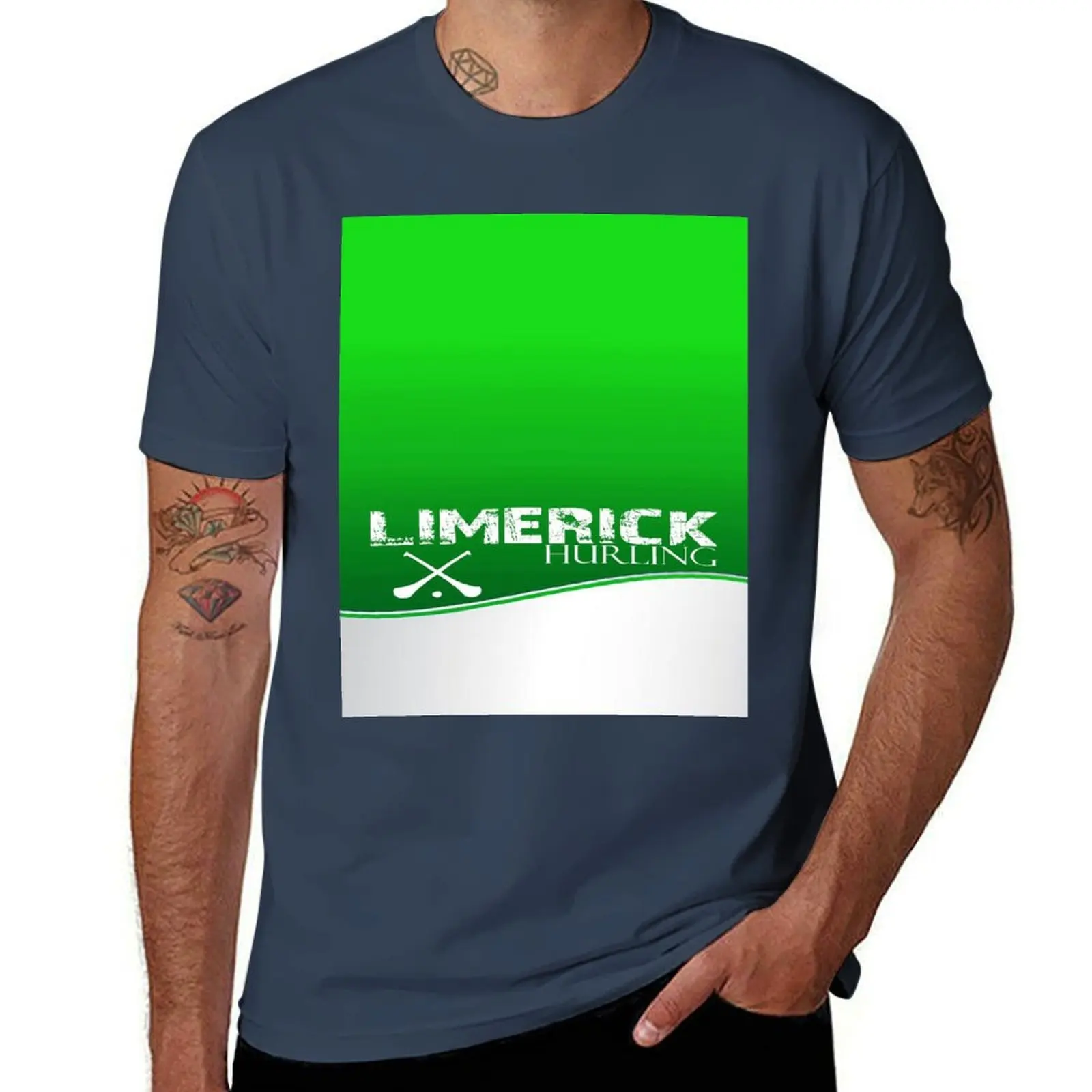 ليمريك هيرلينج أيرلندا تي شيرت رجل تي شيرت قطن تي شيرت مصمم أنيمي التي شيرت تي شيرت