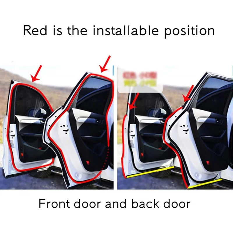 Suitable for Roewe 350 Car Full Door Edge Gap Dustproof Collision Soundproof Retrofit Rubber Seal Strip