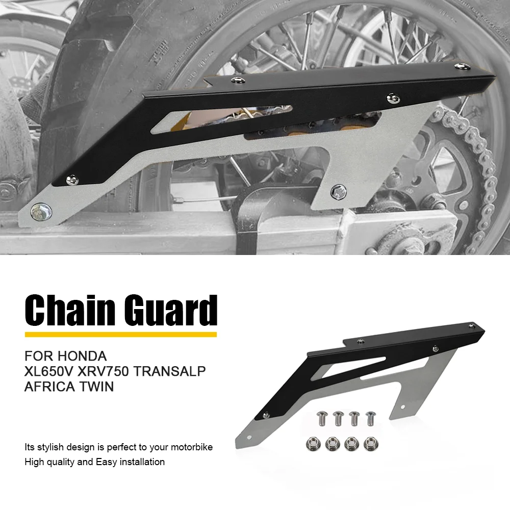 For Honda XL650V XRV750 Transalp Africa Twin RD04 RD07 RD07A 1987-2007 Motorcycle Guard Cover Protector Chain Decorative Guard