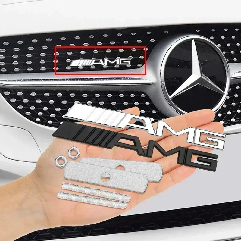 

1pcs Metal Car Grille Emblem Bracket for AMG Mercedes Benz GLC CLK CLA W203 W211 W204 W210 W124 W212 W213 W163 A C E G S Class