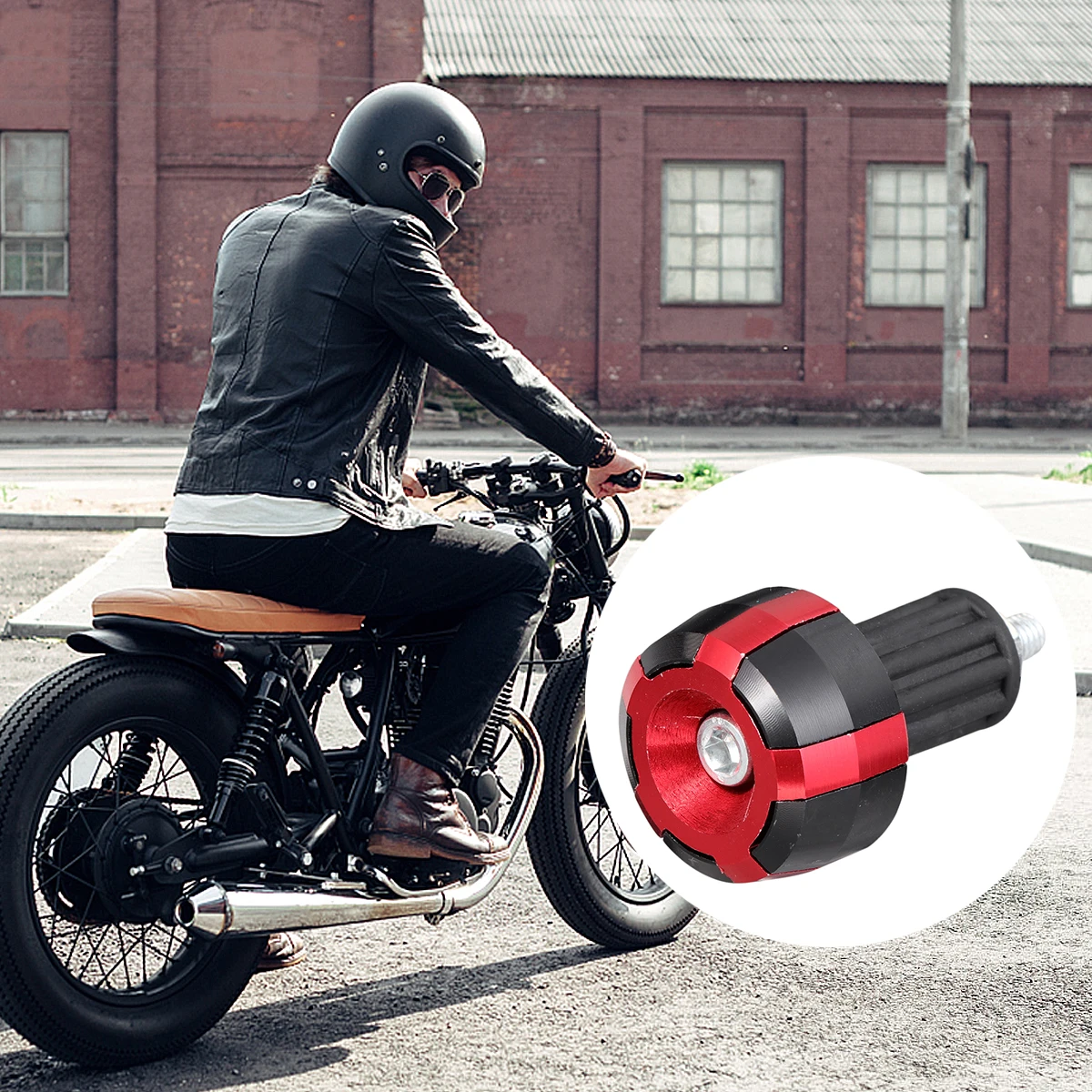 

2pcs Motorcycle Aluminum Handlebar Plug Durable Anti-Collision Protection Round Plug For Motorbike Handlebar Ends Grips