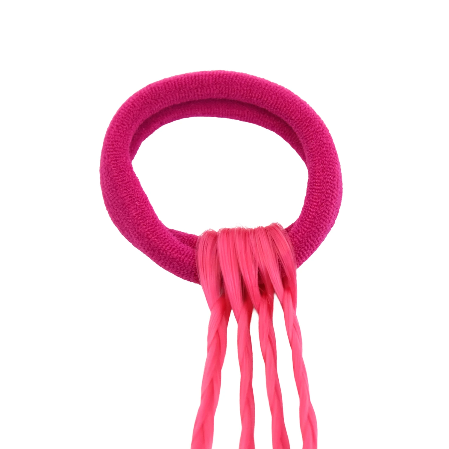 Parrucca colorata coda di cavallo intrecciata con fascia elastica per capelli estensione dei capelli coda di cavallo per donne ragazze