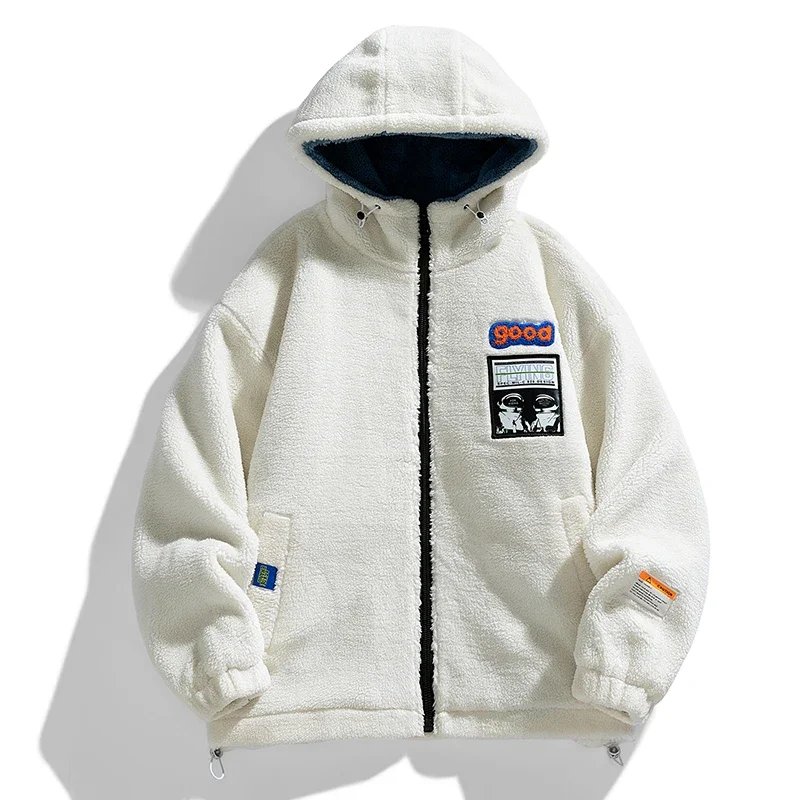 

2025 Winter Men's Polartec Jackets Hooded Plus Size 8XL Casual Outwear Thick Cashmere Inner Soft Fleece Warm
