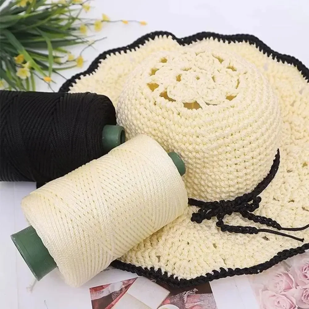 Fil de corde de glace fait à la main de 3mm, coussin de crochet pour débutants, fil de Crochet, chapeau, chaussures, sac de tricot tissé à la main, fil à tricoter