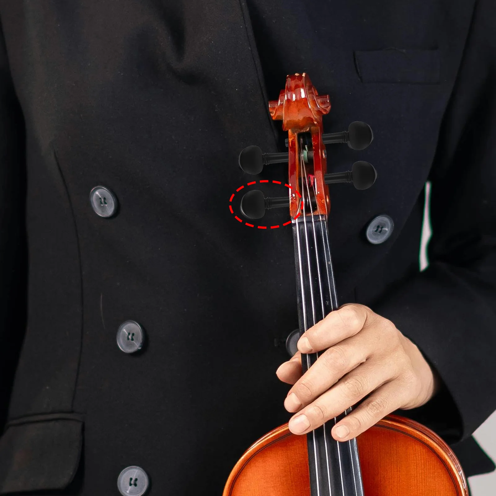 

4 PCS Fine Tuners for Viola Acoustic Peg Rectangle Musical Instrument Parts Pegs and Accessories