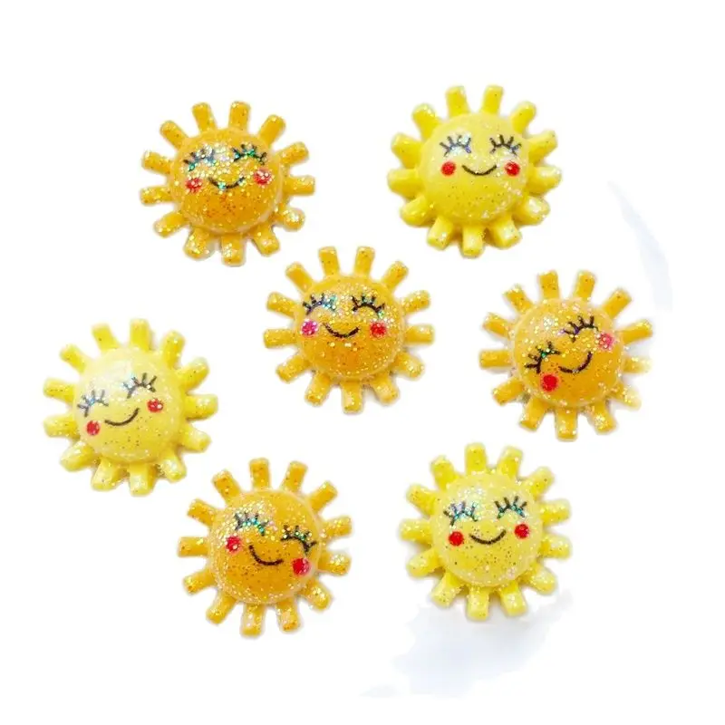 20 pièces nouveau Mini mignon petit soleil dos plat résine Scrapbooking bijoux à bricoler soi-même artisanat décoration accessoire