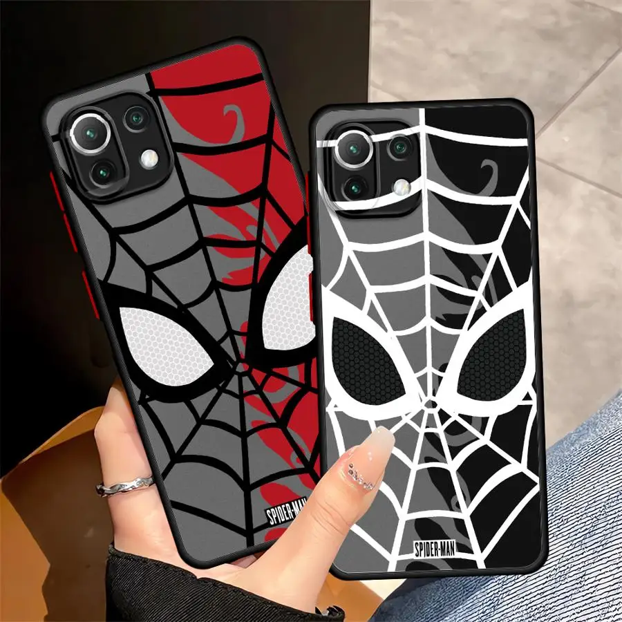 

Чехол для телефона с изображением Человека-паука Marvel Spider Net для Xiaomi Mi 13 11 Lite 14 13 Pro 10T 12T 11T 12x