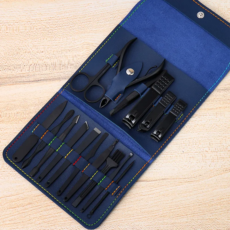 ネイルクリッパーマニキュアペディキュアセットポータブルステンレススチールネイルカッターツールキット爪スーツジェルネイルポリッシュセット