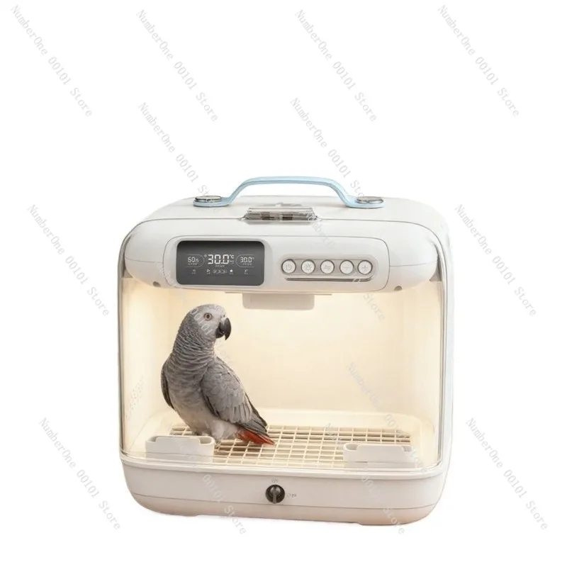 New Parrot Brooder Box with Intelligent Fan Heater, Portable Bird Incubator Thermostat for Budgie Cockatiel Lovebird Chick
