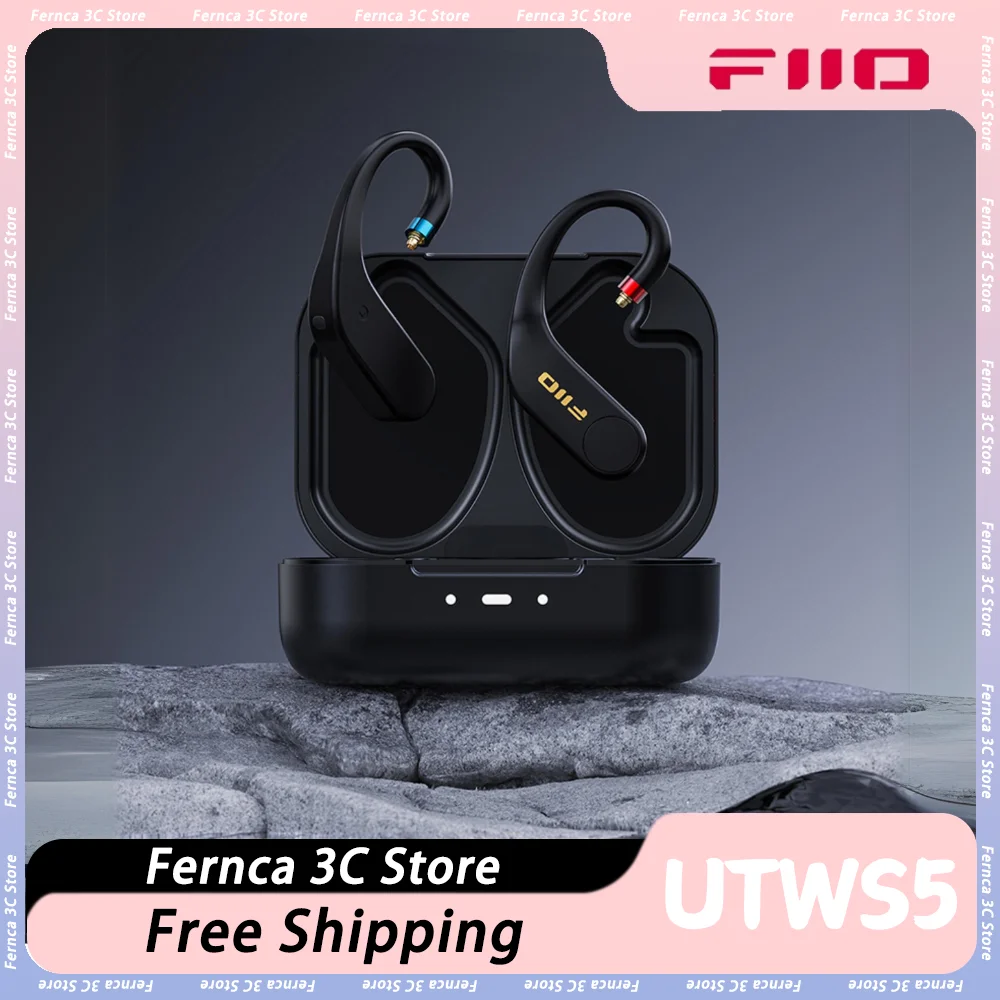 FiiO UTWS5 2025 Earphones True Wireless Bluetooth Hook & Headphone Amp For IEMs Hi-Res 96kHz/24bit LDAC -MMCX/0.78 2pins Custom