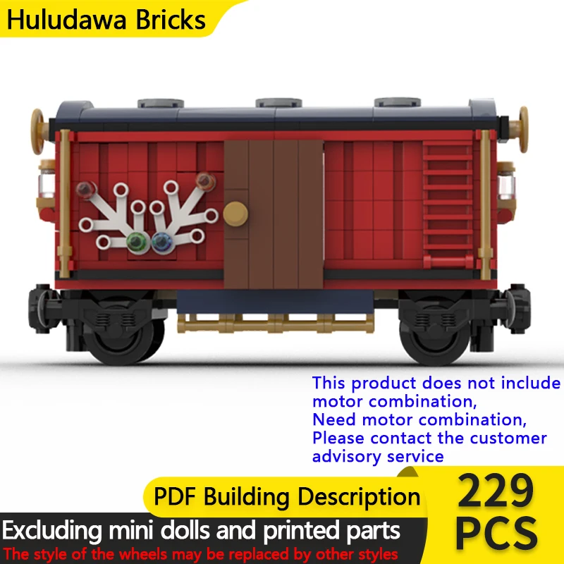 

Модель городской автомобиль MOC, строительные кирпичи, зимний праздник, коробка для поезда, модульная технология, детские праздничные подарки, сборка игрушек, костюм