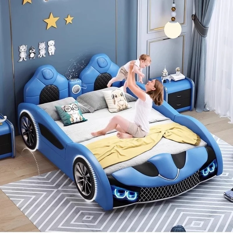 

Детская кровать 180x200 см, автомобильная кровать для хранения мальчиков, мультяшный спортивный автомобиль, кровать в самолете, маленькая квартира, современная простая мебель для дома