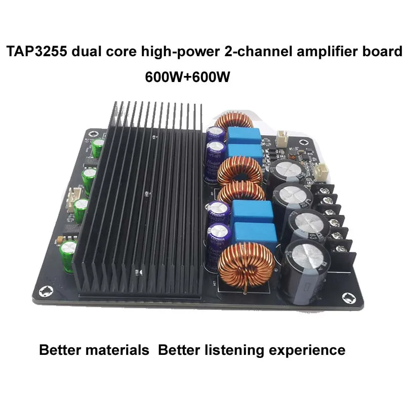 New Upgraded TPA3255 600WX2 Dual Core Stereo HiFi Ultra High Power Audio Amplifier Board