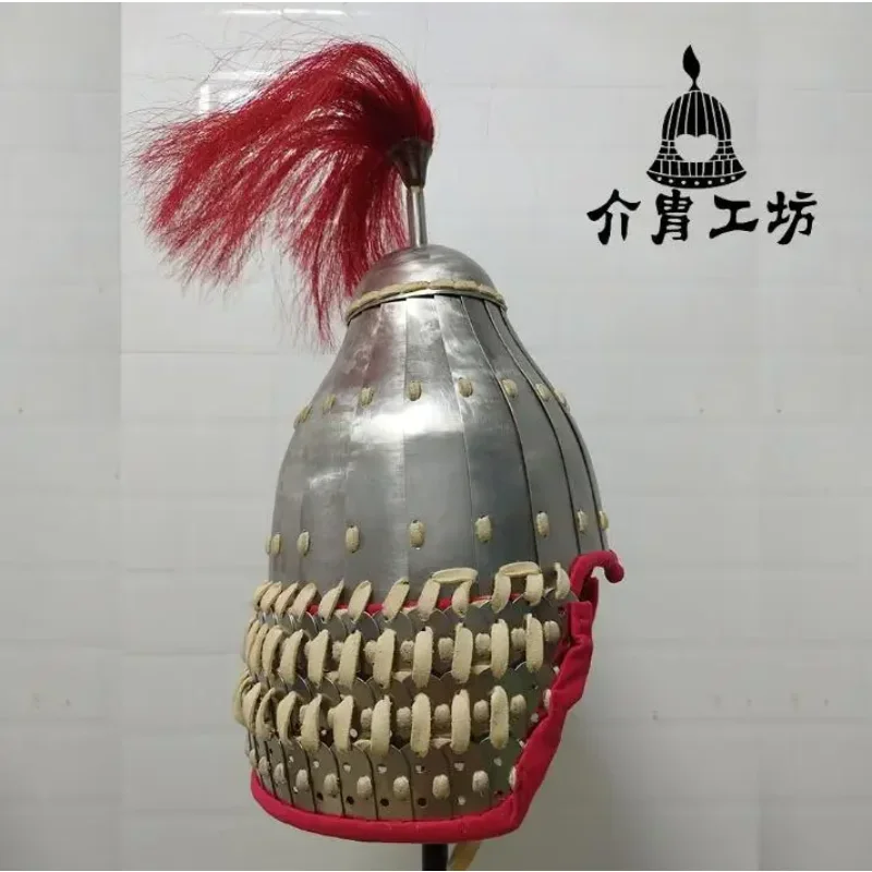 Ancient Chinese Warrior Helmet 1MM Stainless Steel Weave Korean Iron Hat