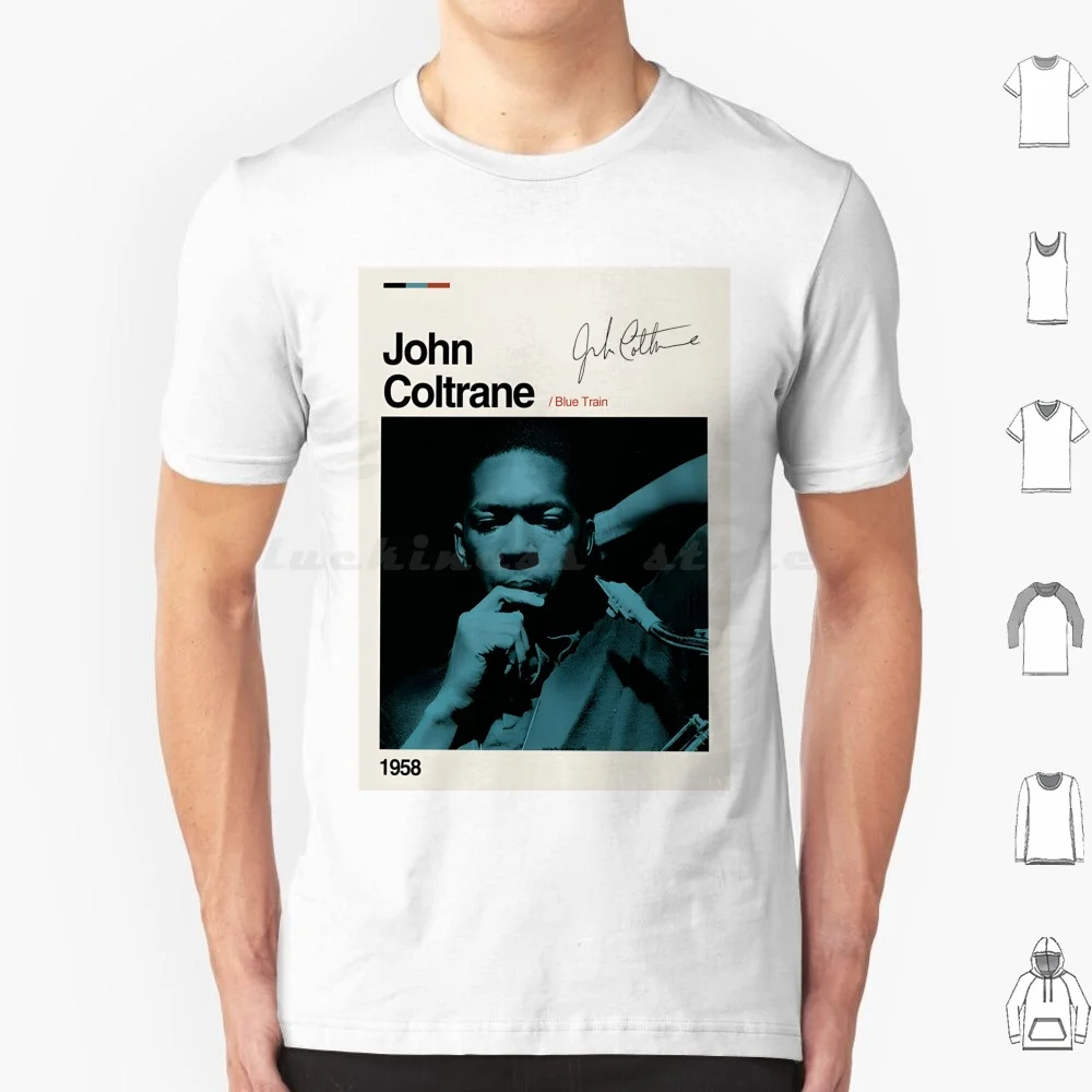 John Coltrane Album T Shirt Big Size 100% Cotton John Coltrane Jazz Music Bill Louis Armstrong Miles Davis Charlie Parker Art