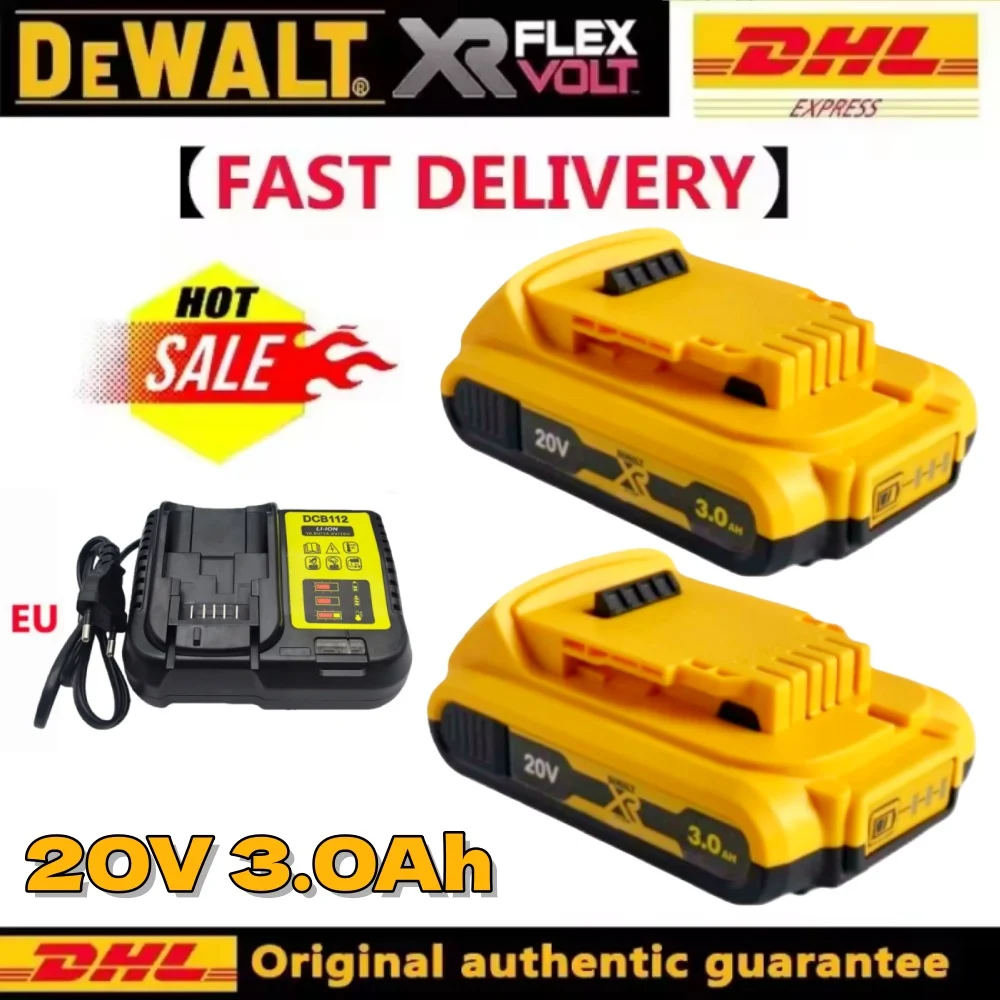 

100% for DeWalt 18V 20V Max Lithium Batteries 20V 3Ah DCB203 Li ion Battery ReplacementDCB206 DCB205 DCB204 DCB200Power Tools