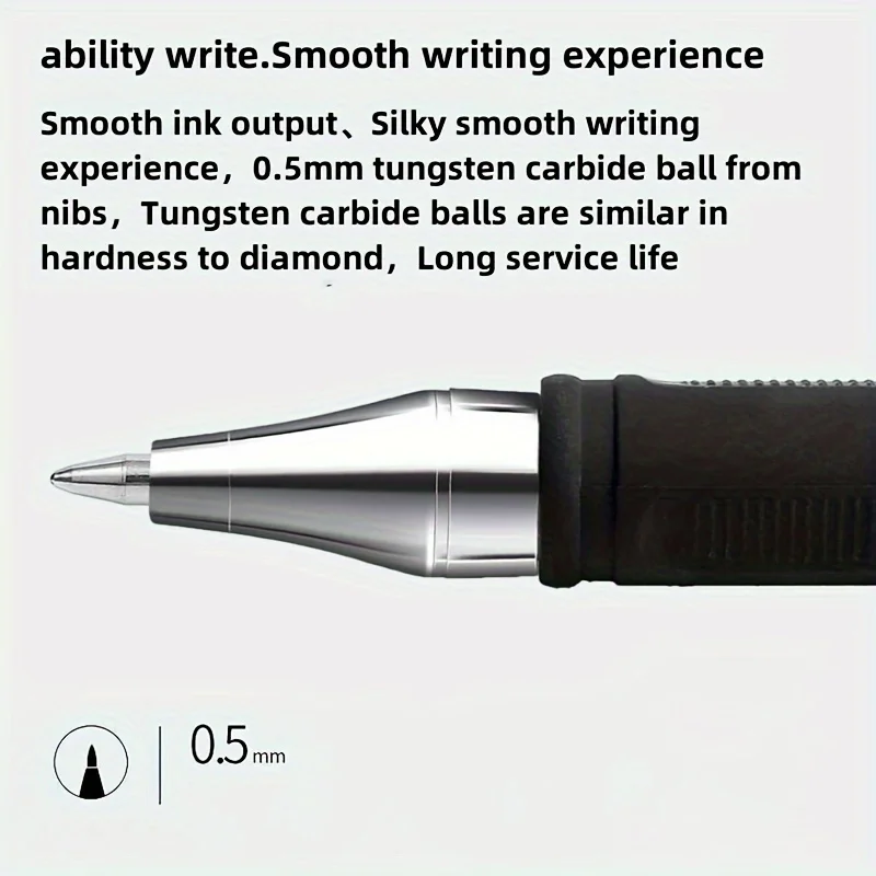 5/10/20 قطعة أقلام جل سريعة الجفاف، طرف رفيع 0.5 مم، حبر أسود - اختيار مثالي للمكتب والمدرسة للاستخدام المكتبي المدرسي فقط #5