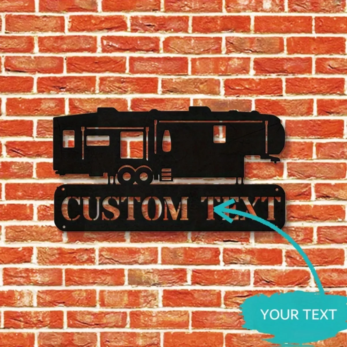 Custom Wheel Camper Metal Sign | Distinctive Personalized RV Decor | Ideal Gift for Outdoor Lovers | Great Addition to Room Deco