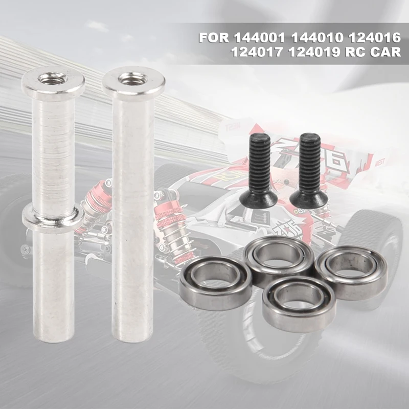 

2 Pcs Steering Column With Bearing For Wltoys 144001 144010 124016 124017 124019 RC Car Upgrade Parts Accessories