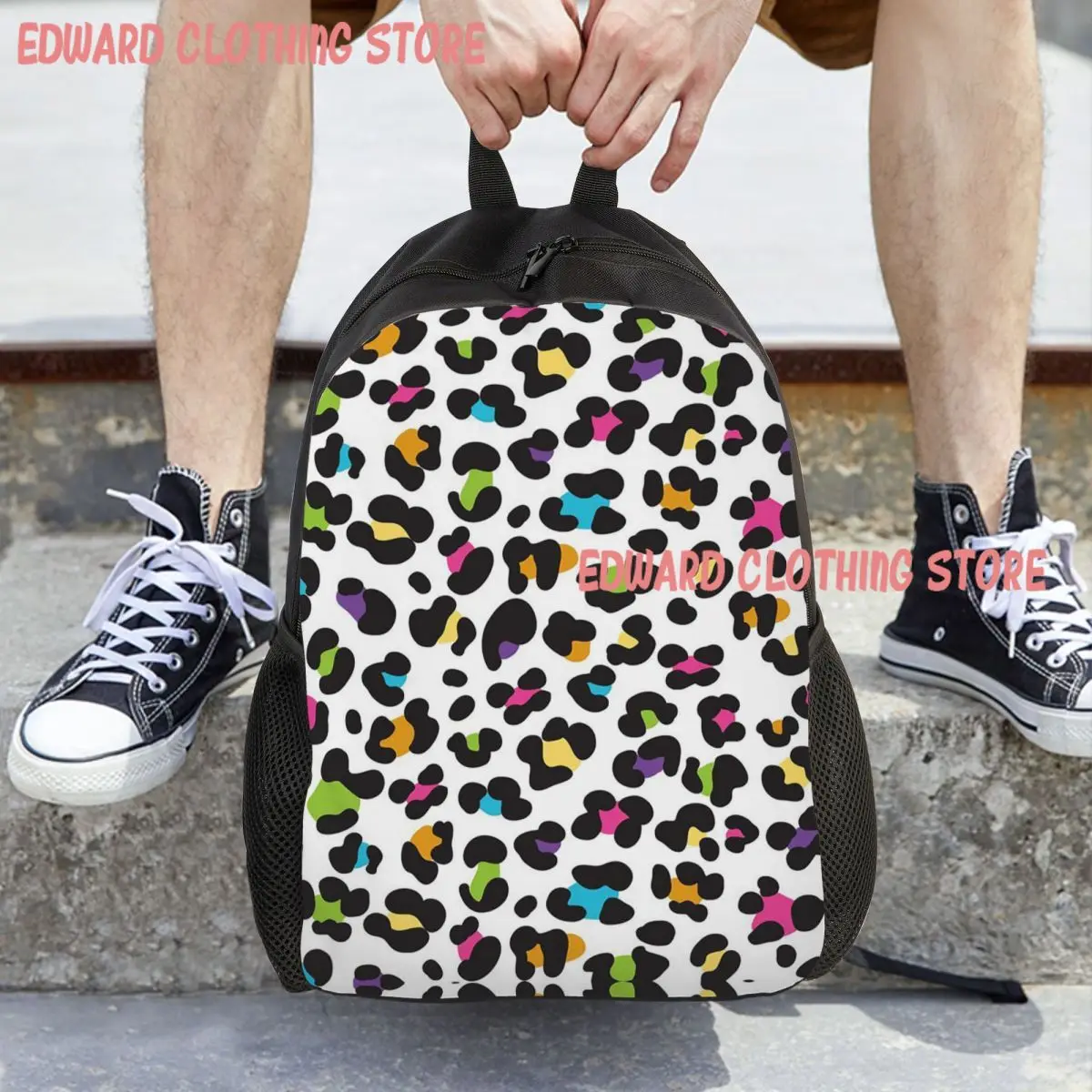 Zaino Orange Leopard In Offerta Speciale, Zaino Di Grande Capacità Per Ragazzi E Ragazze, Borsa Per Libri, Borsa Da Scuola, Borse A Tracolla Per Uomo E Donna-image