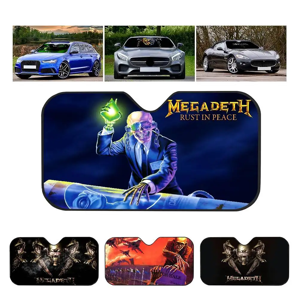 Band M-Megadeths Car Sunshade Shield Windshield Window Sun Blocker Cover Interior Protection For Truck SUV Visor Universal - view 3