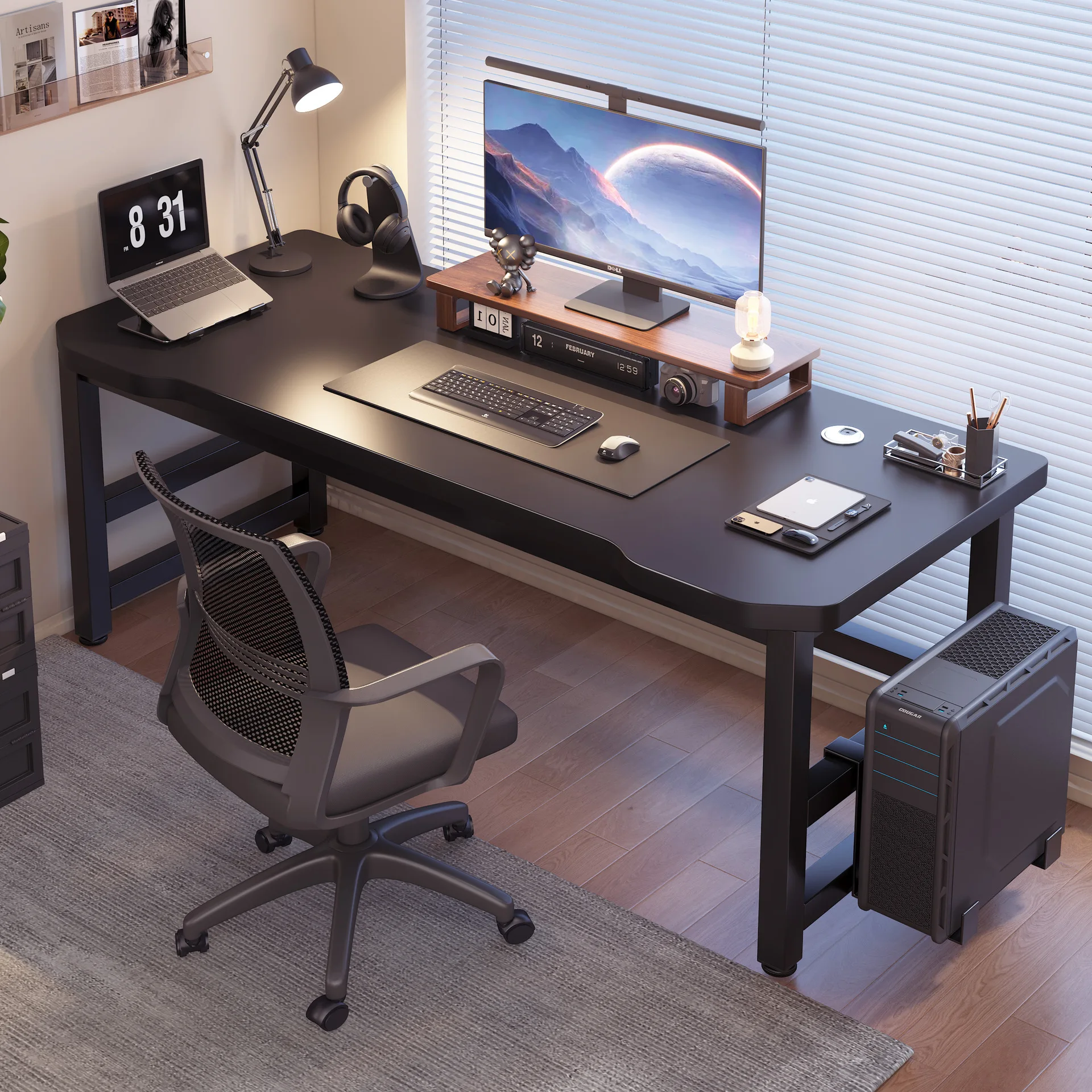 Computer desk Desktop e-sports table and chair Bedroom household table Rectangle writing desk Desk Simple workbench