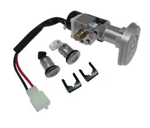 B060 Scooter Contactslot Sleutelset Voor Longwei Elektrische Deursloten Seat Safity Lock 2 Pin 3 Switchs Accessoires