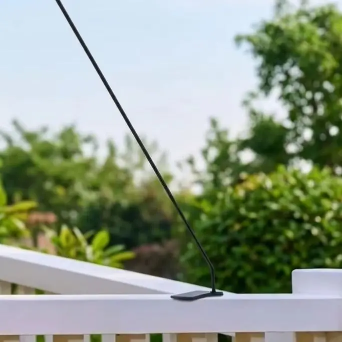 Adjustable Deck Hook 32 Inch Non-Slip Horizontal Clamp For Hanging Bird Feeder Plant Lantern Wind Chime Outdoor Garden Decor