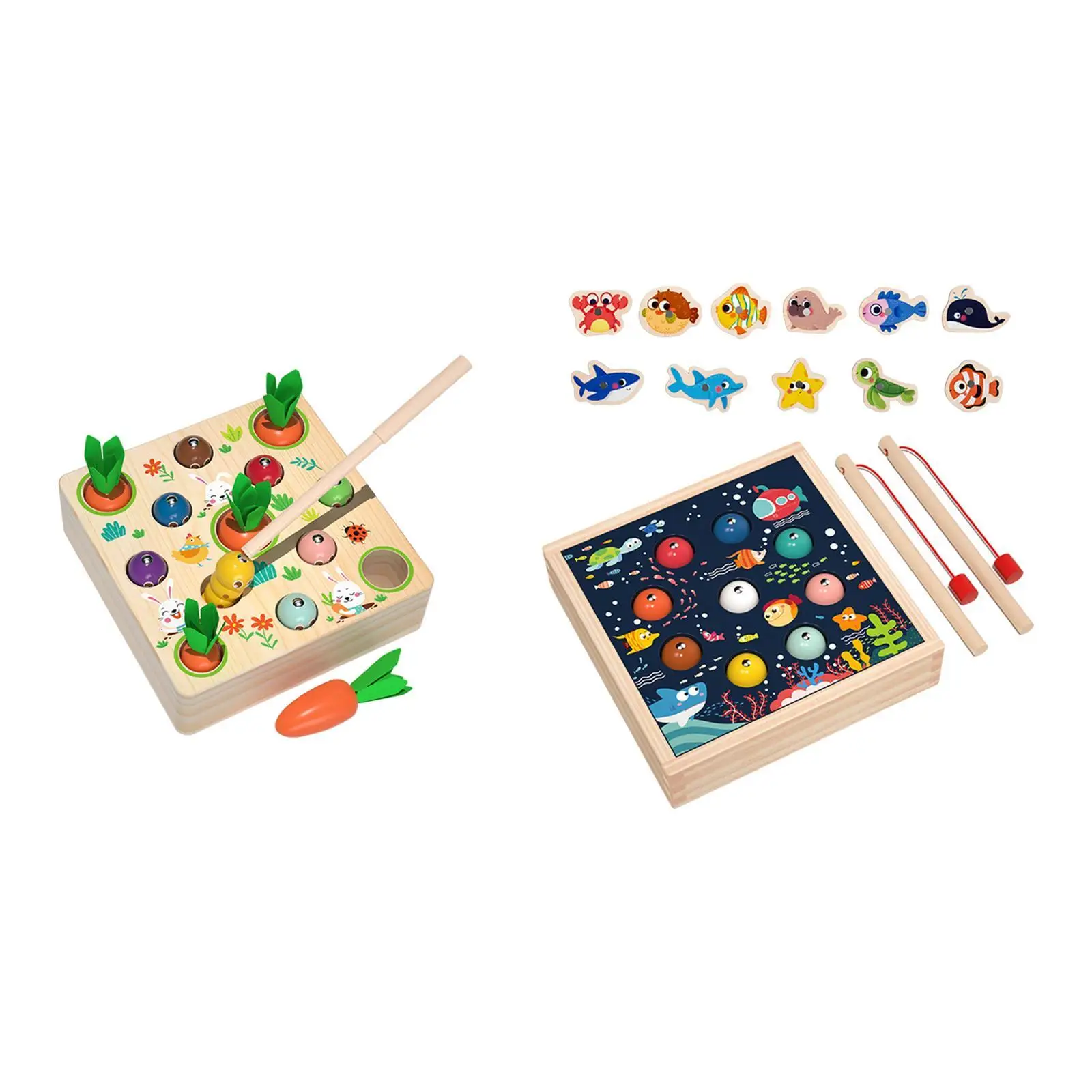 Fishing Toy Develop Hand Eye Coordination Motor Activity for Girls and Boys Ages 3 4 5 Years Old Gift Kindergarten Preschool