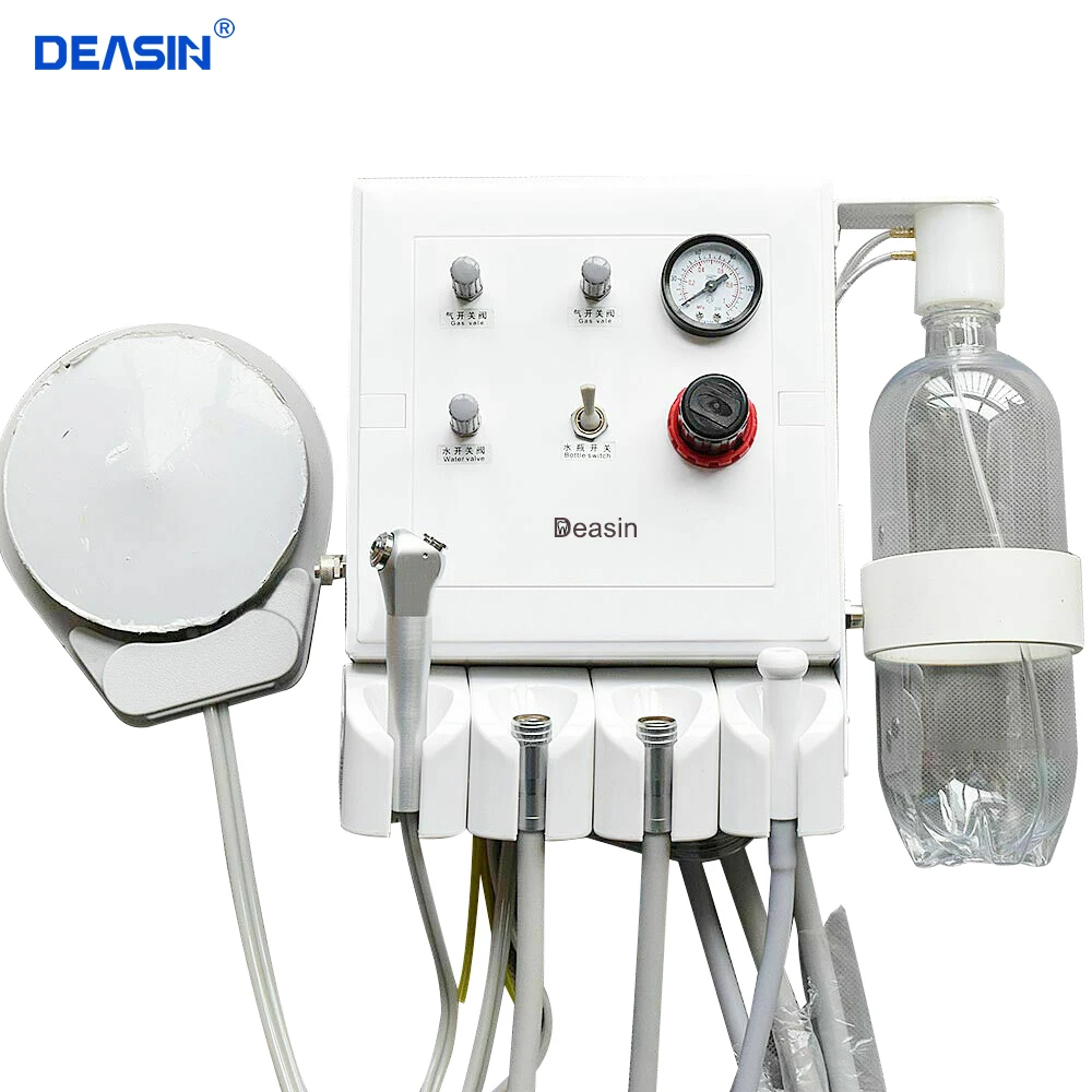 Dental Lab Portable Turbine Unit with 2 pcs handpiece tube and syringe DEASIN