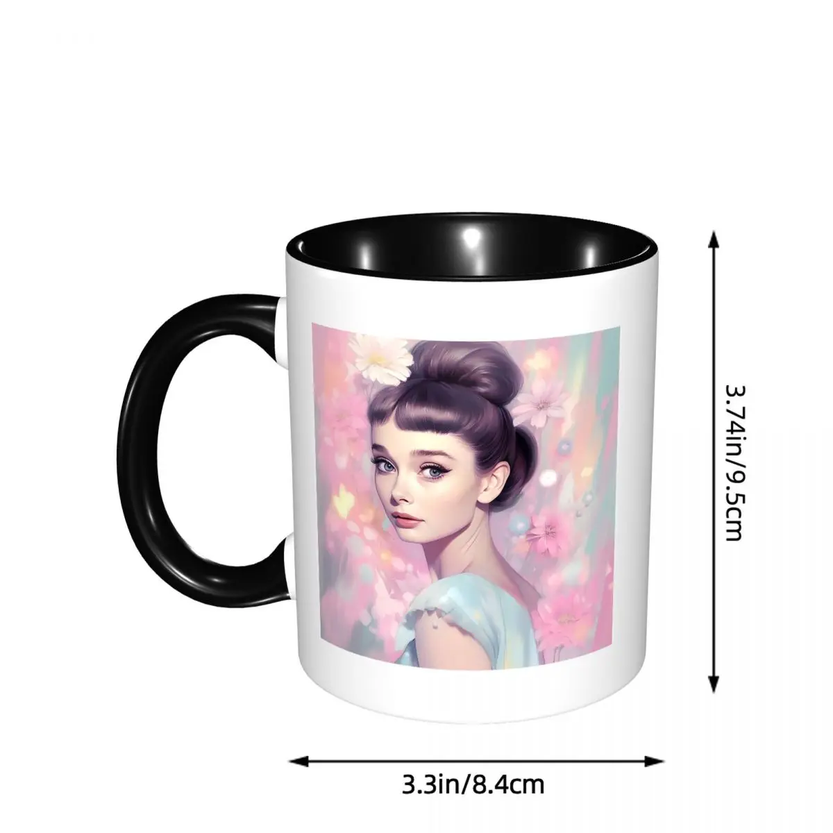 Audrey Hepburn Mug Funny Ceramic Coffee Cups Tea Mugs Milk Cup Drinkware Gifts for Friends