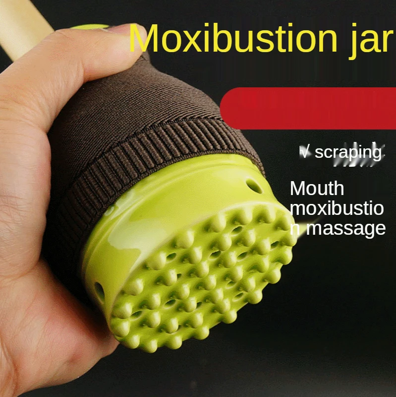 Moxibustion device ceramic scraping cup household anti scalding moxibustion pot