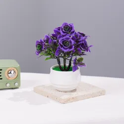 Small Simulated Tree Artificial Plants Bonsai Pot Plants for Office Table Potted Ornament Office Home Desk Decor Fake Flowers