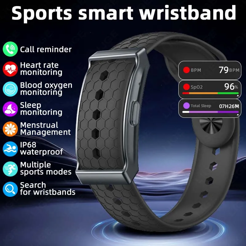 

LIGE 2026 Sports Fitness Tracker Smart Bracelet Sleep Monitor Heart Rate Pedometer Call Reminder Men Women Smartwatch Band
