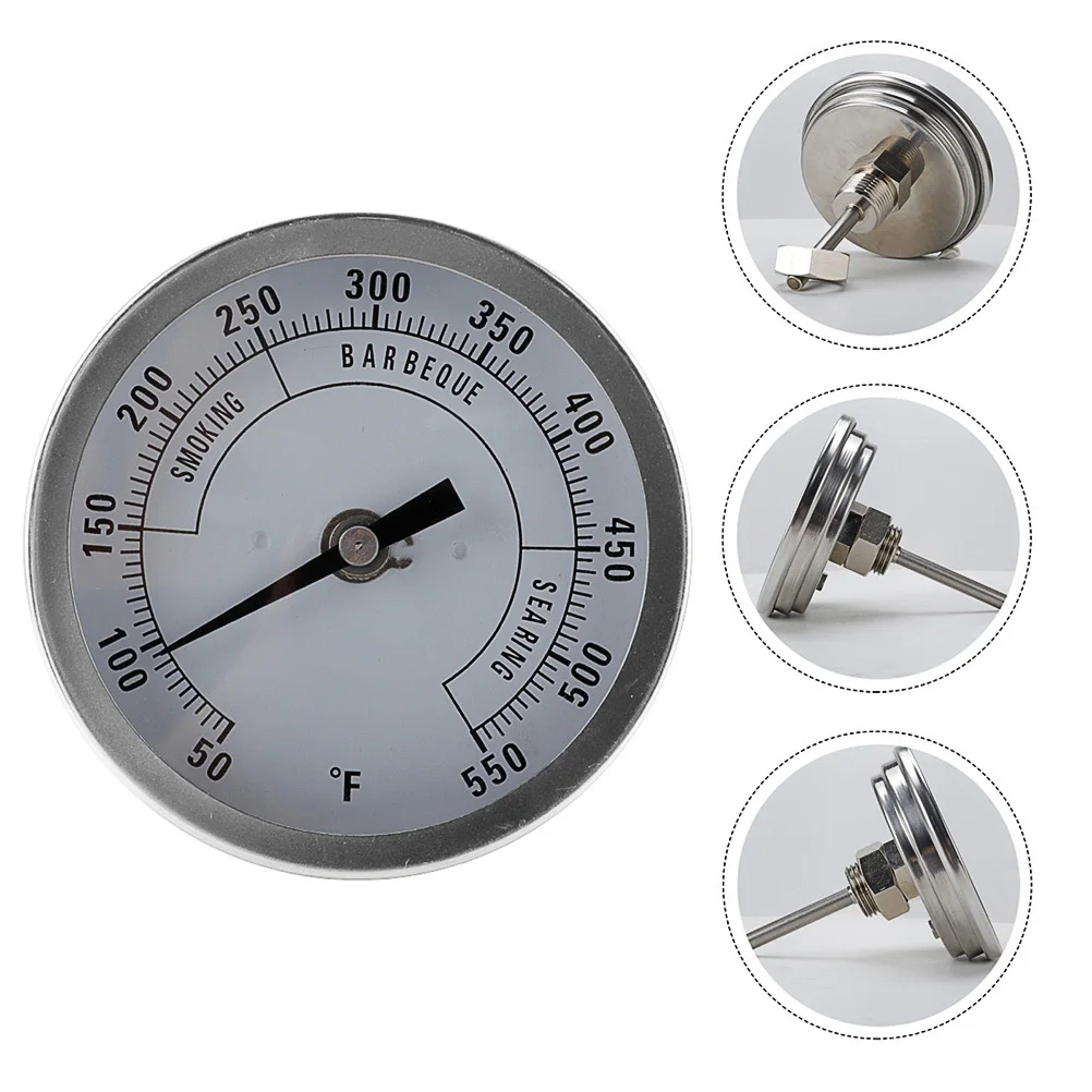 Thermomètre de cuisson en acier inoxydable pour four, cuisson des aliments, thermomètre à cadran multifonction domestique pour la cuisine, jauge de température de la viande