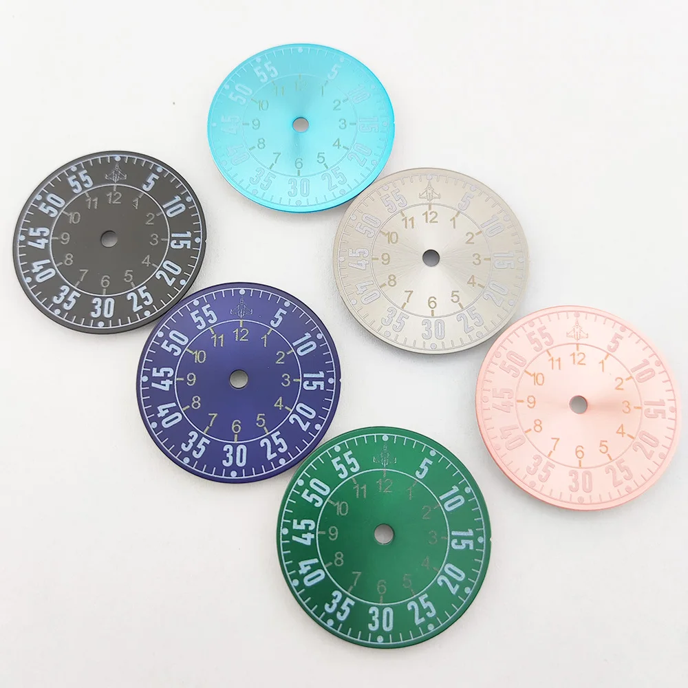 28.5mm Man's watch dial NH35 dial DIY logo custom creative Pilot dial suitable for SKX007/7S26/NH36/NH35 Automatic movement