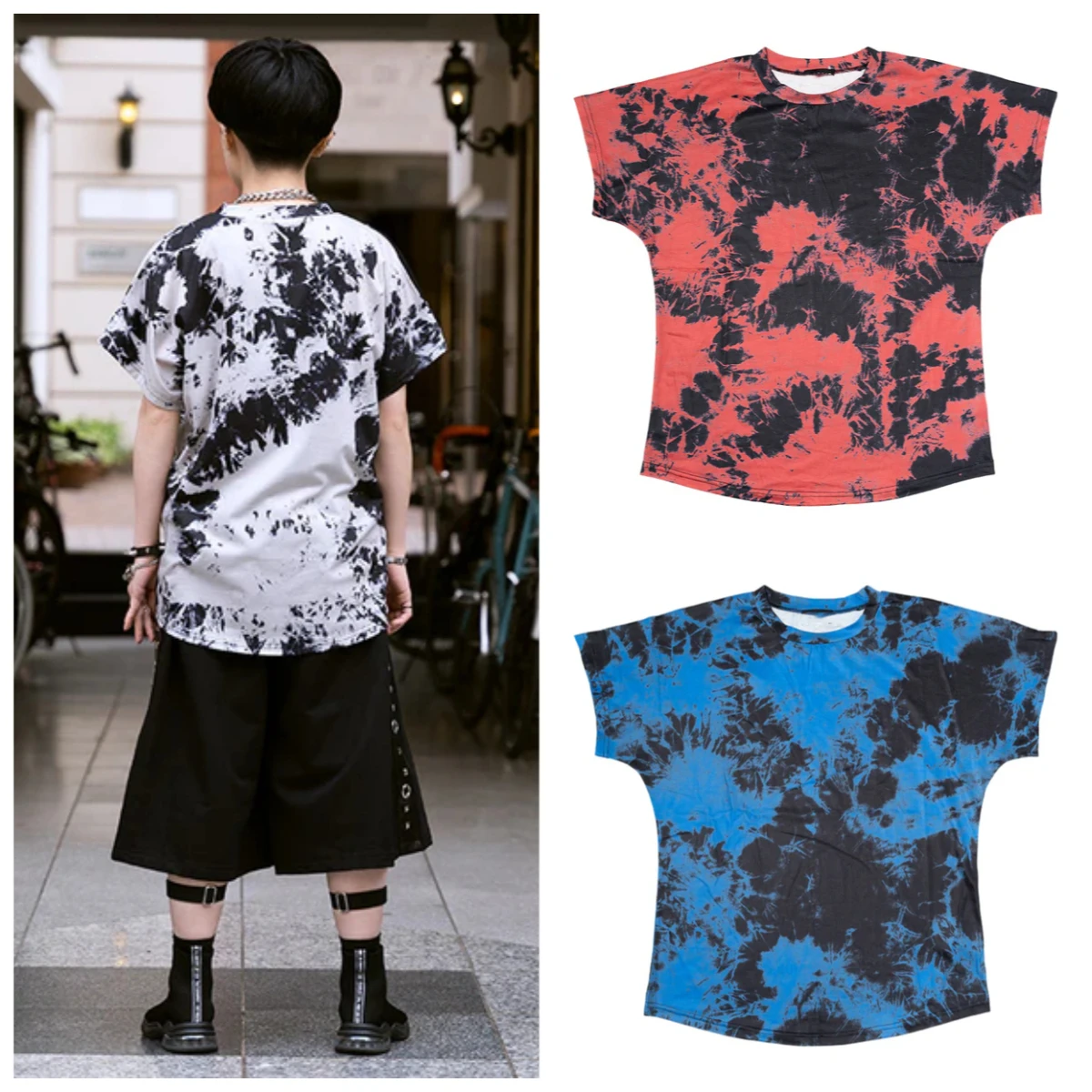 Adult and Children Millennium Lazy Style Tie-Dye 3D Print Harajuku Style Y2K Short Sleeve Casual Sports T-Shirt