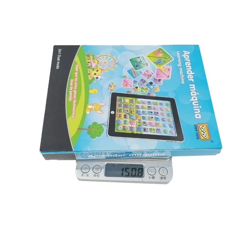 Tavoletta bilingue inglese portoghese, spagnola per bambini, giocattoli per la prima educazione, macchina educativa per la lettura dei punti di apprendimento del iPad