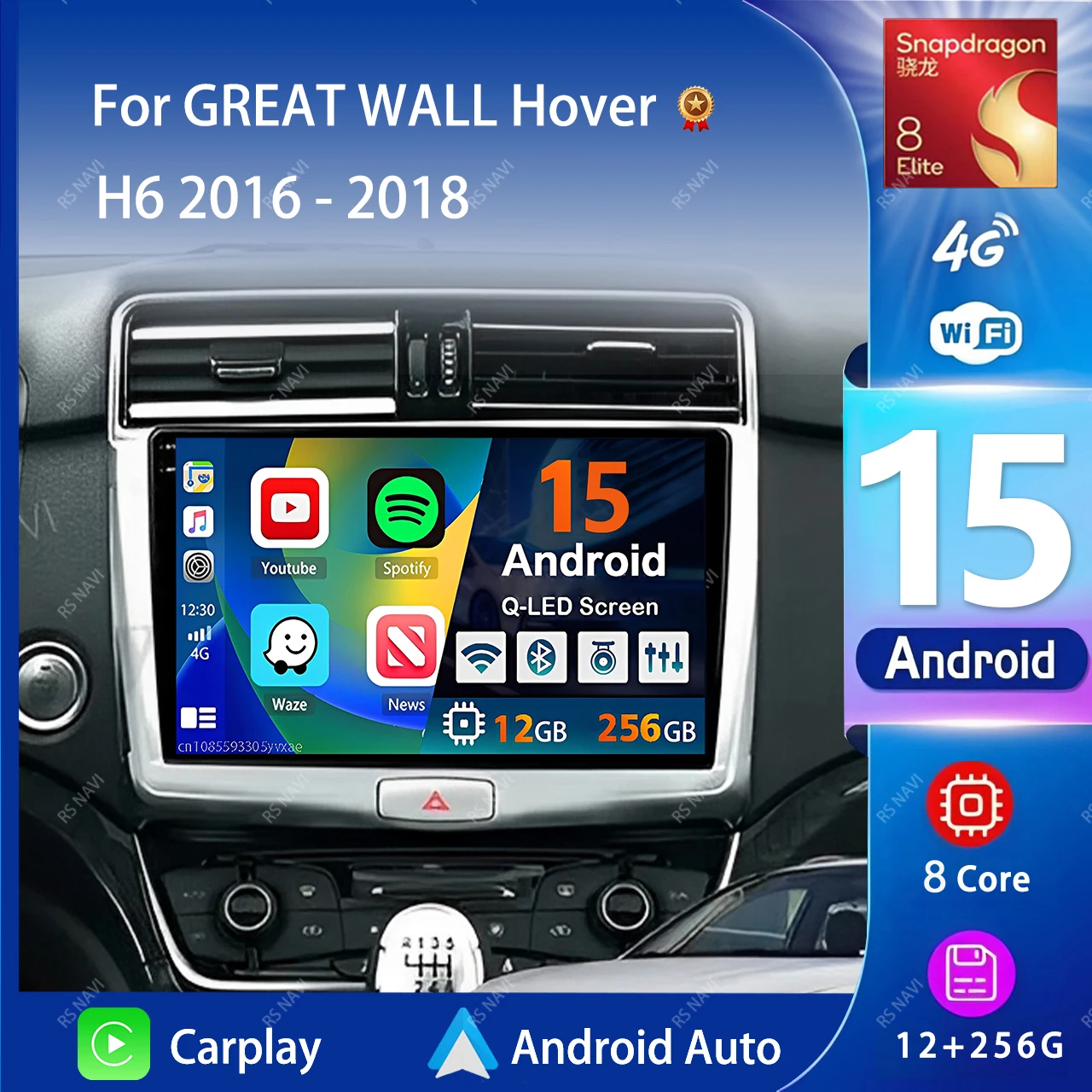 

Android 15 Carplay Auto 2K экран автомобильный радиоприемник мультимедийный плеер для GREAT WALL Hover Haval H6 2016-2018 2 din авторадио стерео