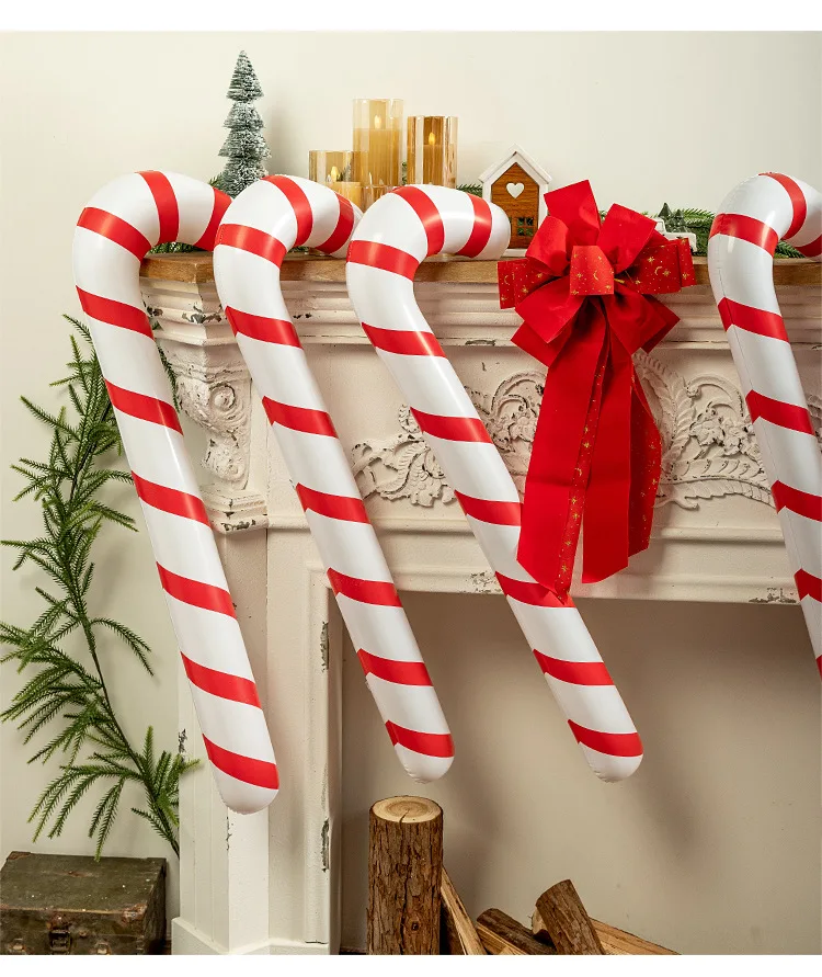 Navidad inflable bastón de caramelo de Navidad palo 2025 decoración navideña adornos navideños para el hogar 2024 Navidad Nata