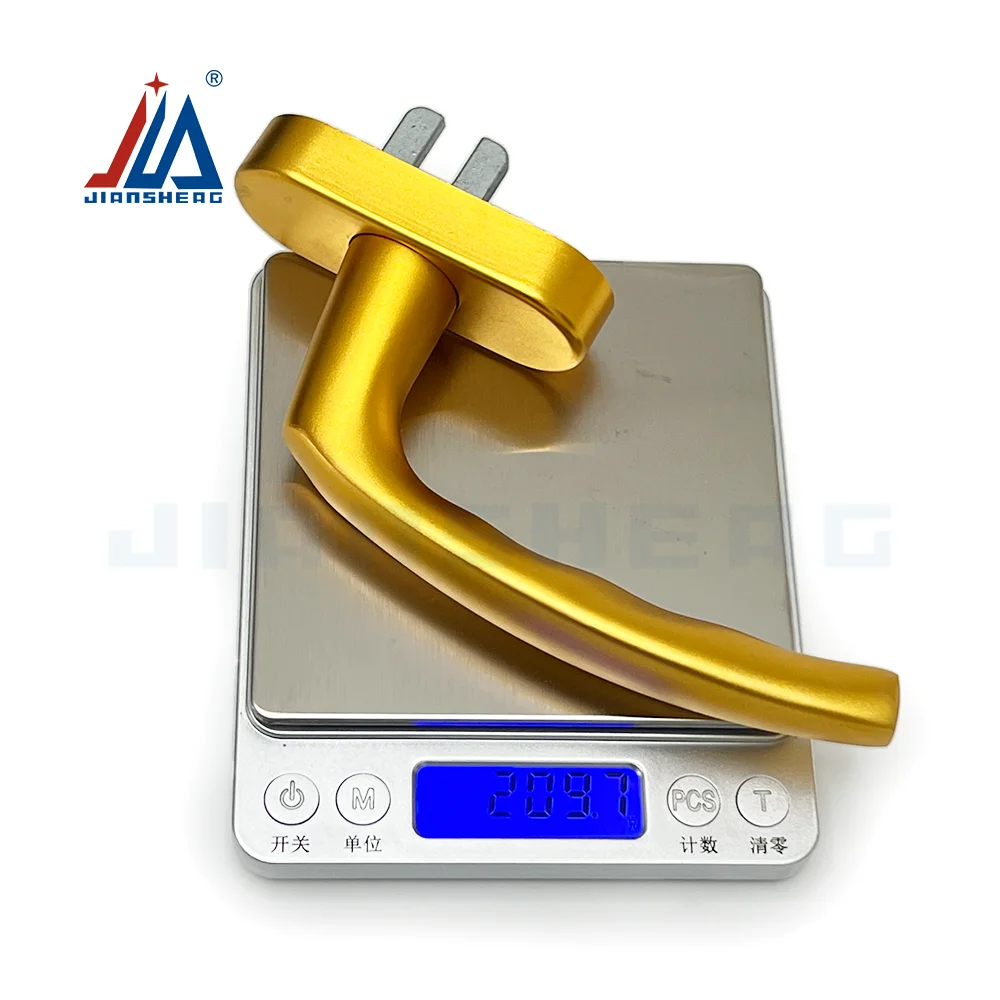 مقبض نافذة ألومنيوم على الطراز الإيطالي - تصميم مريح، لمسة نهائية مؤكسدة، قفل آمن لأبواب/نافذ من الألومنيوم