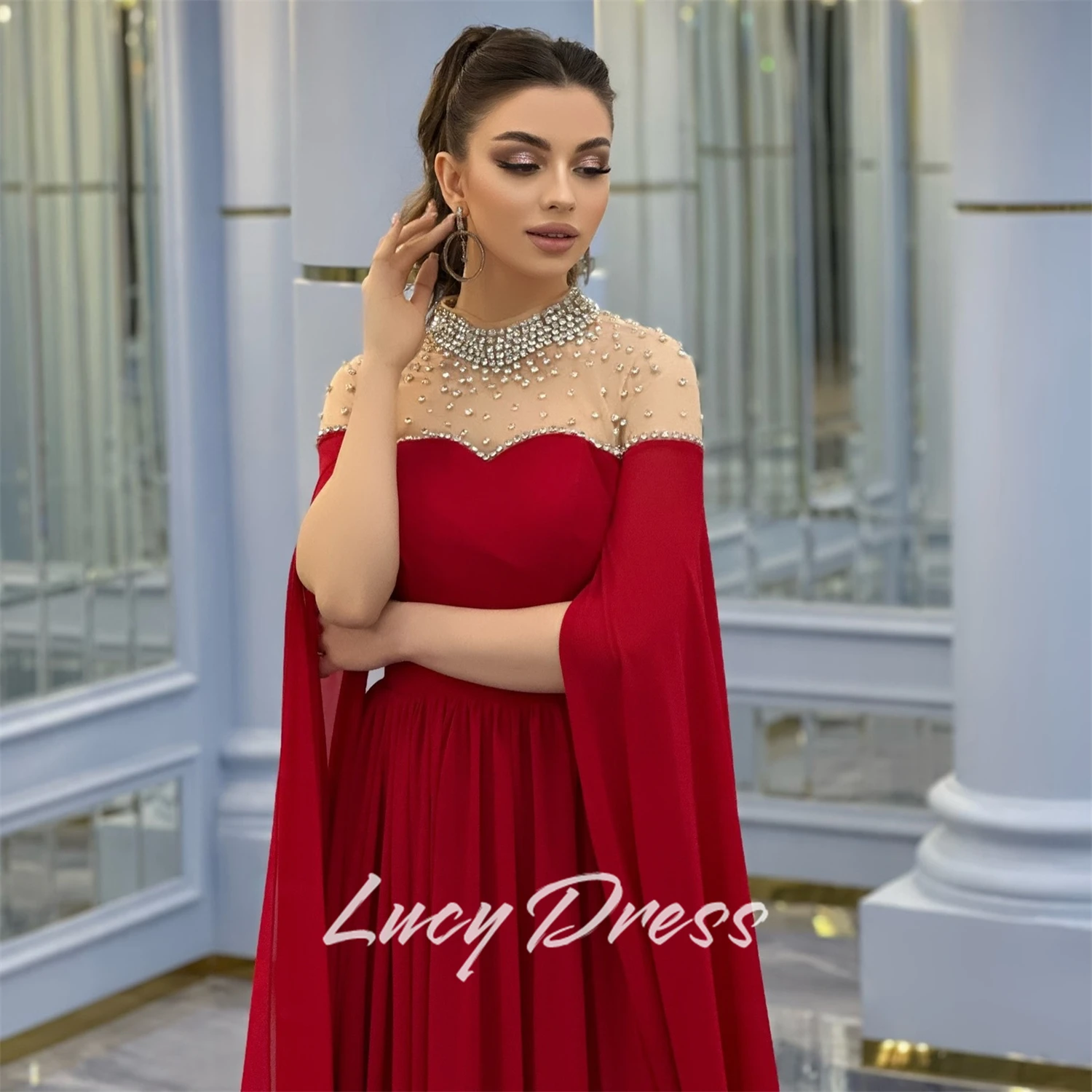 루시 맞춤형 웨딩 파티 드레스 이브닝 드레스 여성 우아한 여성 드레스 2025 여성 특별 행사 드레스 프롬 드레스